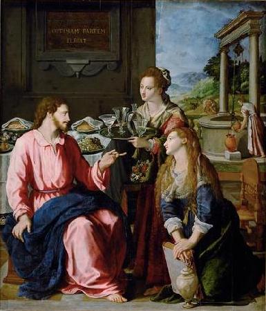 Alessandro Allori Christ with Mary and Martha oil painting image